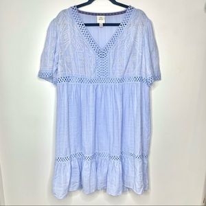 NWOT KNOX ROSE Blue Short Sleeve Dress